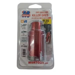 FT-S35 - DIAMANTE EN SECO KILLER GRES FT-S DIÁMETRO 35MM APTO PARA CERÁMICA, GRES, KLINKER Y GRANITO - MONTOLIT