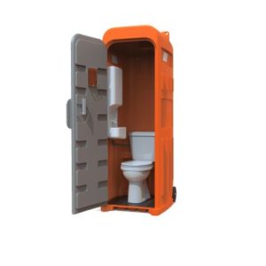 SANITARIO PORTÁTIL FIBRA NARANJA