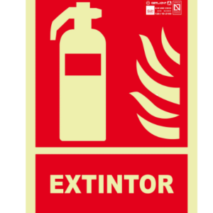 SEÑAL FOTOLUMINISCENTE EXTINTOR 210X290 MM POLIESTERINO