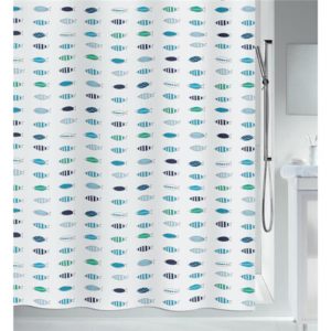 CORTINA BAÑO POLIESTER 180X200 SANTORINI 300Y36