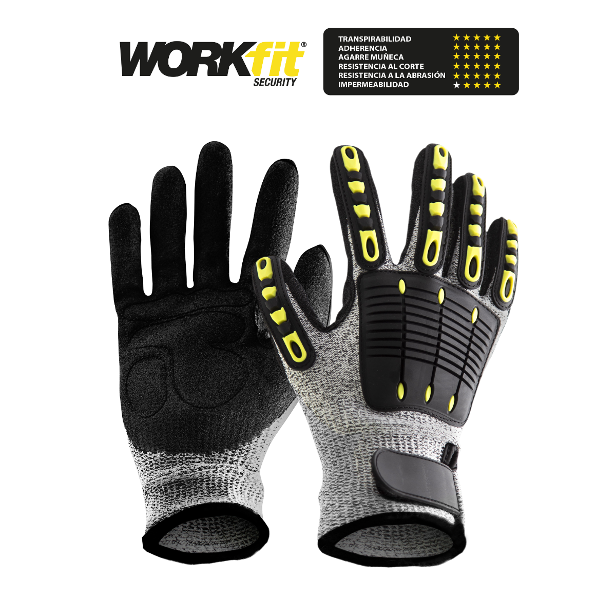 GUANTE PU WORKFIT NEGRO-NEGRO