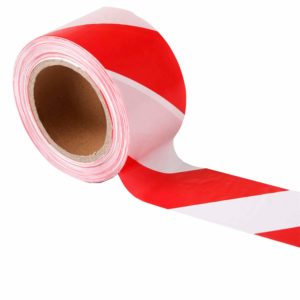 CINTA ADHESIVA ROJO Y BLANCO 0,05X135M