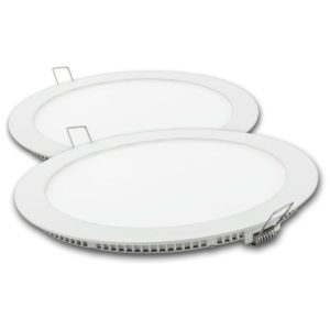 DOWNLIGHT LED MATEL REDONDO BLANCO 18W LUZ FRÍA (2 UNIDADES)