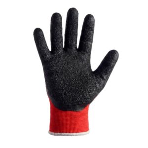 GUANTE LÁTEX POLIÉSTER WORKFIT ROJO/NEGRO TALLA 10
