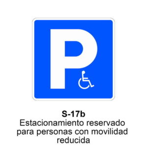 SEÑAL ECONÓMICA CUADRADA ESTACIONAMIENTO RESERVADO PARA MINUSVÁLIDOS