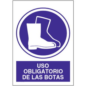 SEÑAL OBLIGATORIO USO DE BOTAS DE SEGURIDAD (240X340)