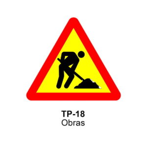 SEÑAL TP18 OBRAS MOPU 70CM N2