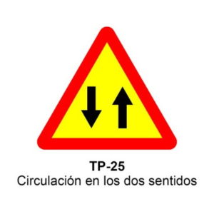 SEÑAL DOBLE SENTIDO DE CIRCULACIÓN TP-25