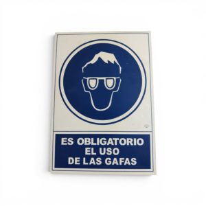 SEÑAL OBLIGATORIO USO DE GAFAS PROTECTORAS (240X340)