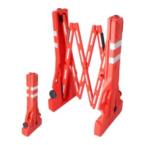 BARRERA/VALLA EXTENSIBLE DE TRÁFICO PLEGABLE HASTA 2,15MTS. ROJA