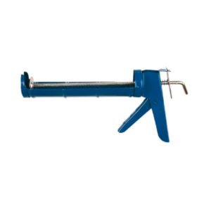 PISTOLA P/CARTUCHO SILICONA CON CREMALLERA AZUL