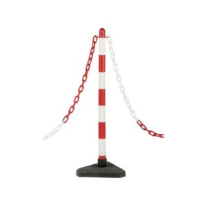 POSTE PLÁSTICO CON BASE PARA CADENA PLÁSTICA