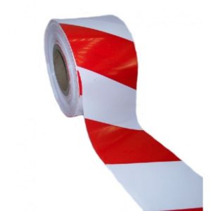 CINTA DE BALIZAMIENTO 10CMS X 200MTS ROJA Y BLANCA G-300