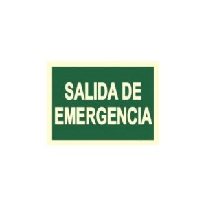 SEÑAL FOTOLUMINISCENTE SALIDA DE EMERGENCIA 290X210 POLIESTERINO