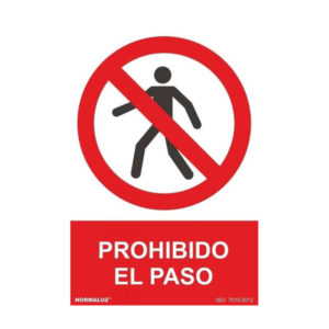 SEÑAL PE 40X30 - PROHIBIDO EL PASO