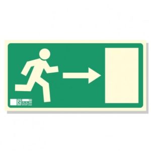 SEÑAL 320X160 CLASE B FOTOLUM. PVC SALIDA FLECHA DERECHA